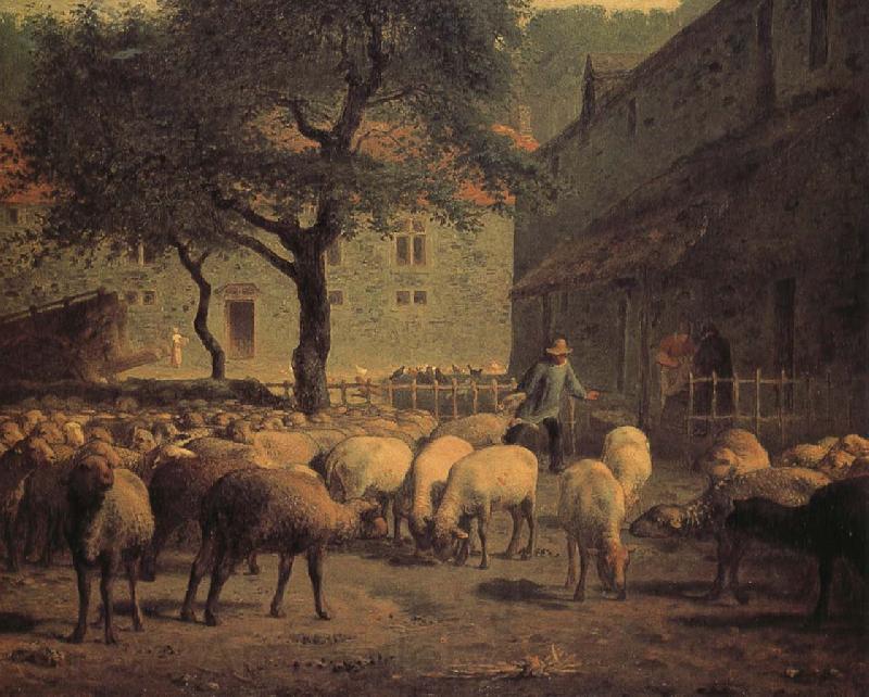 Jean Francois Millet Sheep Norge oil painting art